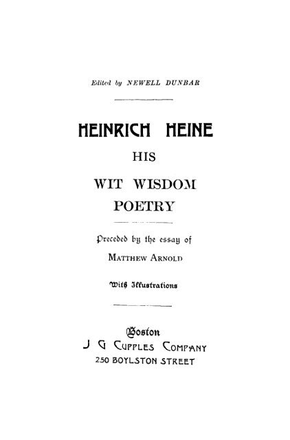 HEINRICH HEINE - Repositories