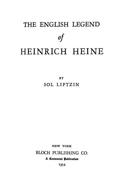 HEINRICH HEINE - Repositories