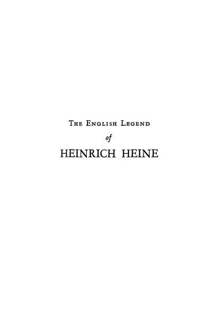 HEINRICH HEINE - Repositories