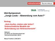 Was erwarten Verbraucher von Mobilität? - Archiv - IAA