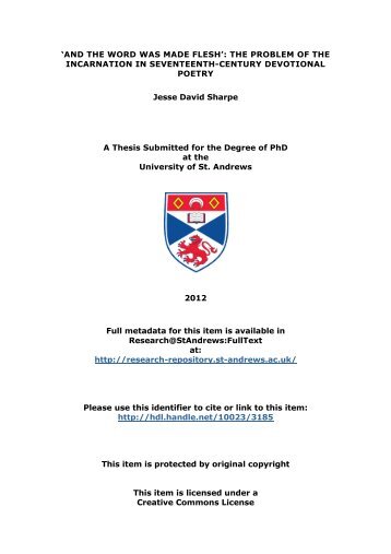 Jesse Sharpe PhD thesis - Research@StAndrews:FullText ...