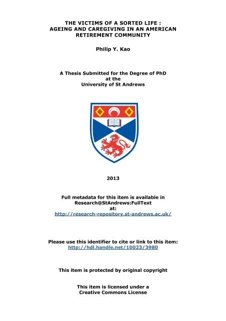 Philip Y. Kao PhD thesis - Research@StAndrews:FullText