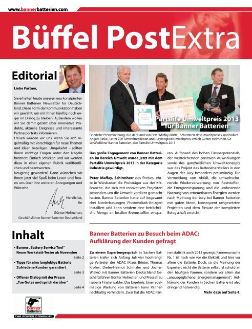 Büffelpost Extra Ausgabe D 09.2013 (0.4 Mb) - Banner GmbH