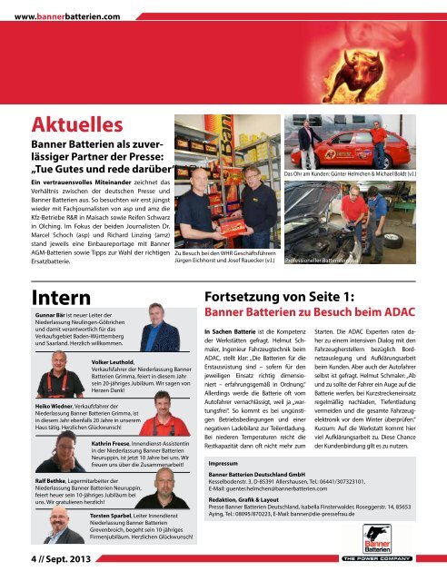 Büffelpost Extra Ausgabe D 09.2013 (0.4 Mb) - Banner GmbH