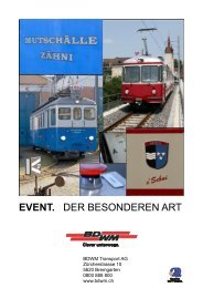 EVENT. DER BESONDEREN ART - BDWM Transport AG