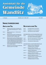 Amtsblatt für die Gemeinde Wandlitz
