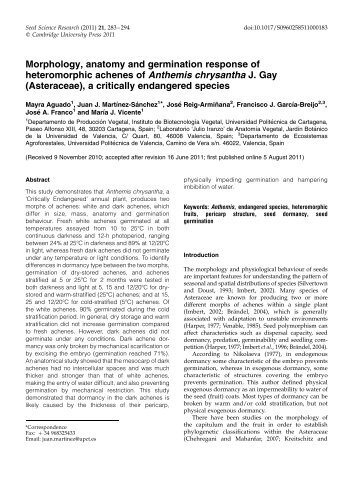 Morphology, anatomy and germination response of heteromorphic ...