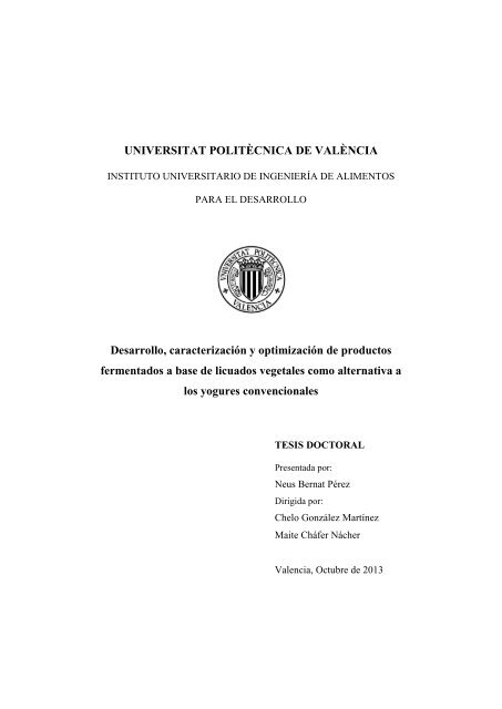 UNIVERSITAT POLITÈCNICA DE VALÈNCIA Desarrollo ... - RiuNet