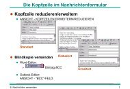 Die Kopfzeile im Nachrichtenformular - Rk-web.de