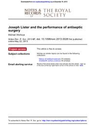 JOSEPH LISTER AND THE PERFORMANCE OF ANTISEPTIC ...