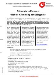 Bürokratie in Europa – über die Krümmung der Essiggurke - Rundbrief