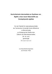 Hochchlorierte Intermediate zur Synthese von Sigillin, eines neuen ...