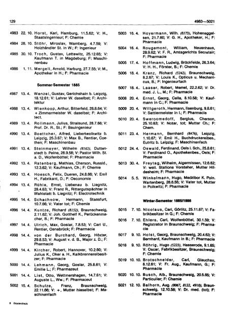 Die Matrikel des Collegium Carolinum und der Technischen ...