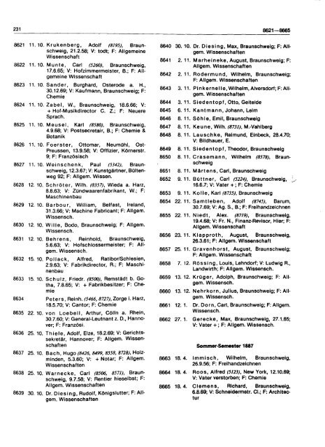 Die Matrikel des Collegium Carolinum und der Technischen ...