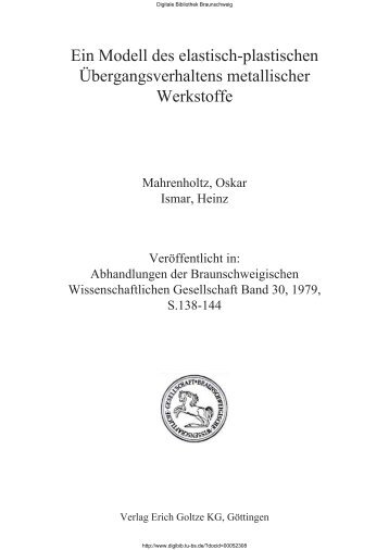 Abhandlungen der Braunschweigischen Wissenschaftlichen ...