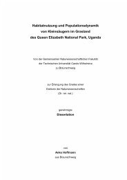 Habitatnutzung und Populationsdynamik von Kleinsäugern im ...