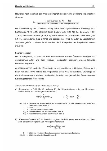 Habitatnutzung und Populationsdynamik von Kleinsäugern im ...