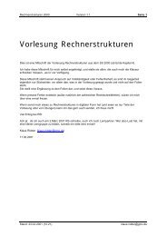 Vorlesung Rechnerstrukturen - S-Inf