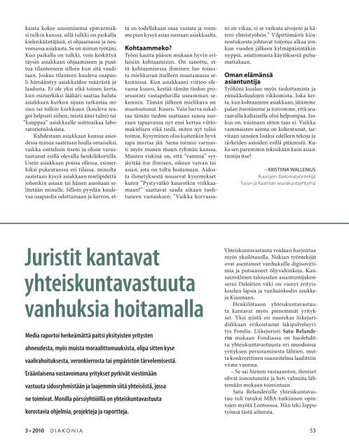 Diakonia-lehti 03/10 - Sakasti