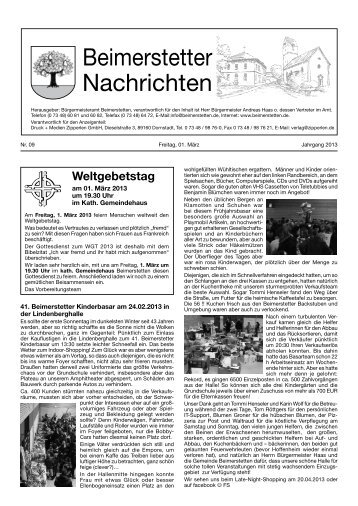 Mitteilungsblatt 9/2013 - Gemeinde Beimerstetten