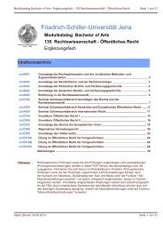 Modulkatalog - Friedolin - Friedrich-Schiller-Universität Jena