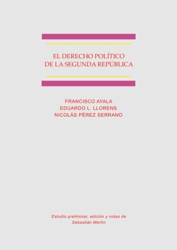 El derecho político de la Segunda República - e-Archivo