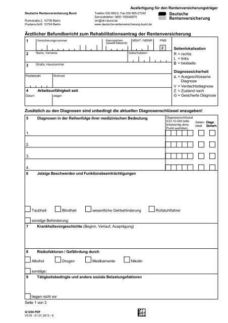 G1204 PDF - Internetformular der Deutschen Rentenversicherung ...