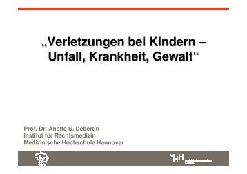 „Verletzungen bei Kindern – Unfall, Krankheit, Gewalt ...