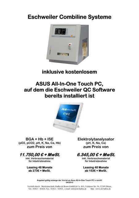 Flyer - Medizintechnik Hadler & Braun GmbH & Co. KG