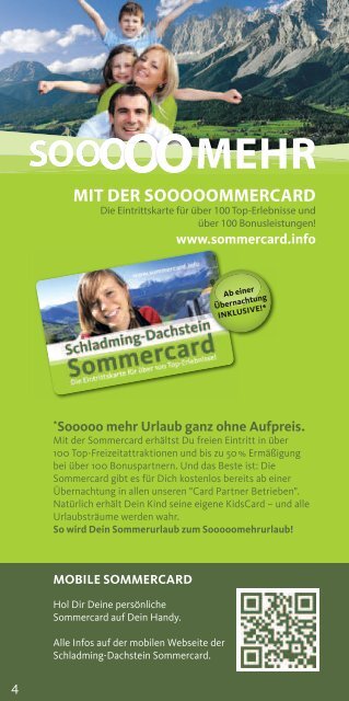 Leistungen Sommercard 2013 - Zirngast