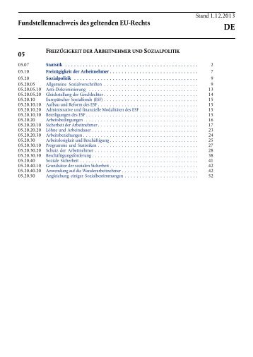 freizűgigkeit der arbeitnehmer und sozialpolitik - EUR-Lex