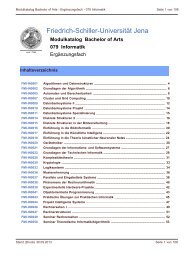 Modulkatalog - Friedolin - Friedrich-Schiller-Universität Jena