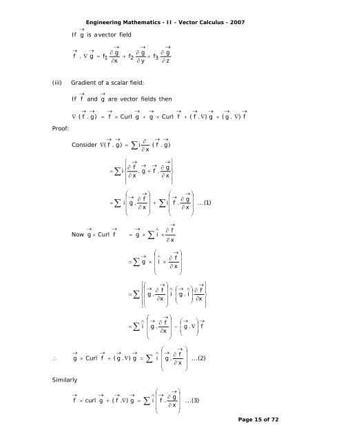 Syllabus Vector Differentiation - Velocity and Acceleration - Gradient ...