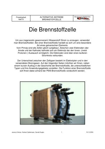 Die Brennstoffzelle