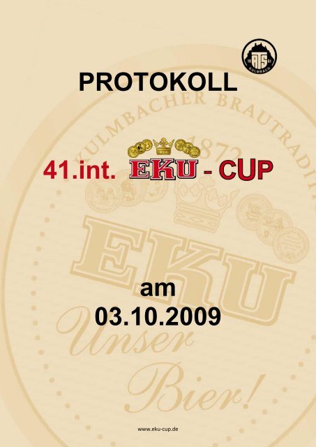 Protokoll EKU-cup 2009 - DSV