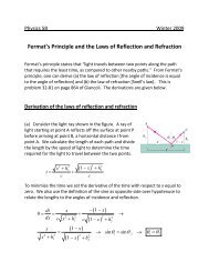 Fermat's Principle and the Laws of Reflection and Refraction - SCIPP