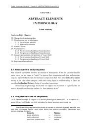 ABSTRACT ELEMENTS IN PHONOLOGY - SEAS