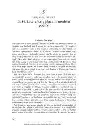 Sandra Gilbert's chapter on DHL's poetry - SEAS