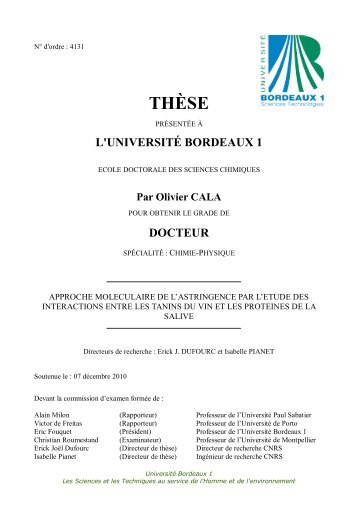 THÈSE - Université Bordeaux 1