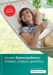 Unsere Sommerprämien: Erholen, erleben, genießen.