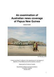 An examination of Australian news coverage of Papua New Guinea