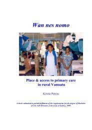 Wan nes nomo Kirstie Petrou Honours 2009.pdf - The University of ...