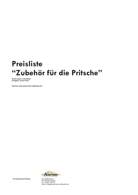 Download Preisliste - Ackermann Aufbauten GmbH