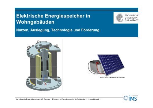 Elektrische Energiespeicher in Wohngebäuden