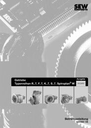 Getriebe Typenreihen R..7, F..7, K..7, S..7, Spiroplan W ...