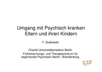 Psychisch kranke Eltern und ihre Kinder ... - SFBB