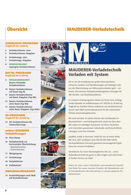 Mauderer-Verladetechnik Verladen Mit SySteM QualitÄt