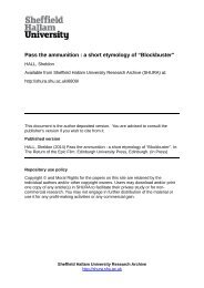 Emotion, seduction and intimacy - Sheffield Hallam University ...