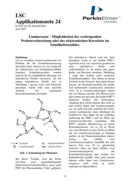 Lumineszenz – Möglichkeiten der vorbeugenden ... - PerkinElmer