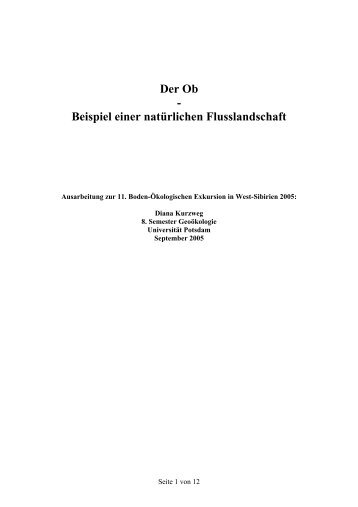 Textteil: pdf-Datei, 550 kB - Sibirien-Exkursion